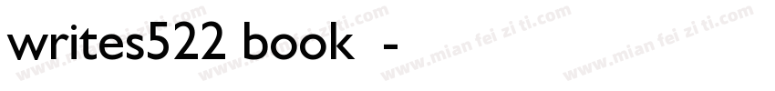 writes522 book字体字体转换